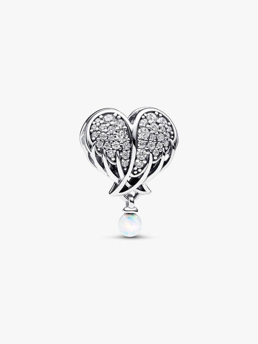 Pandora Sparkling Angel Wings & Heart Charm Sterling Silver