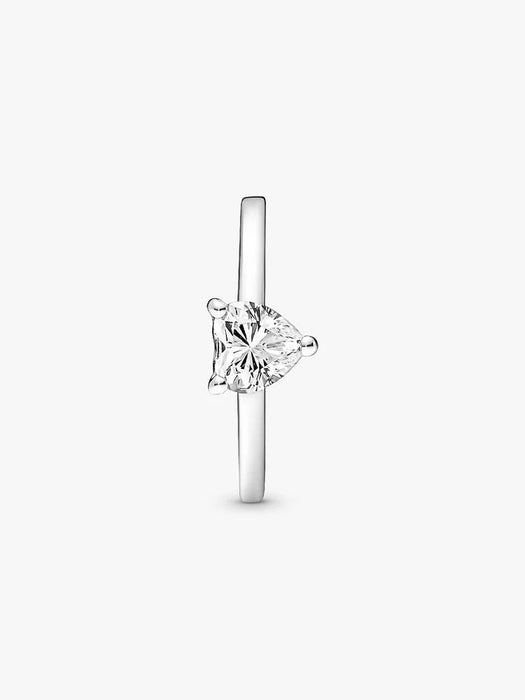 Pandora Sparkling Heart Solitaire Ring Sterling Silver
