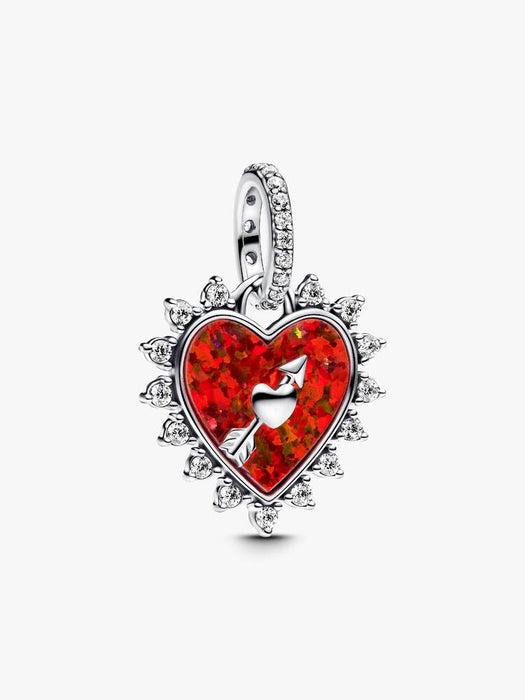 Pandora Spinnable Arrow Heart Dangle Charm Sterling Silver