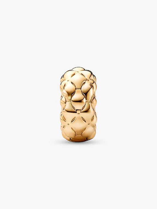 Pandora Studded Clip Charm 14k Gold Plating