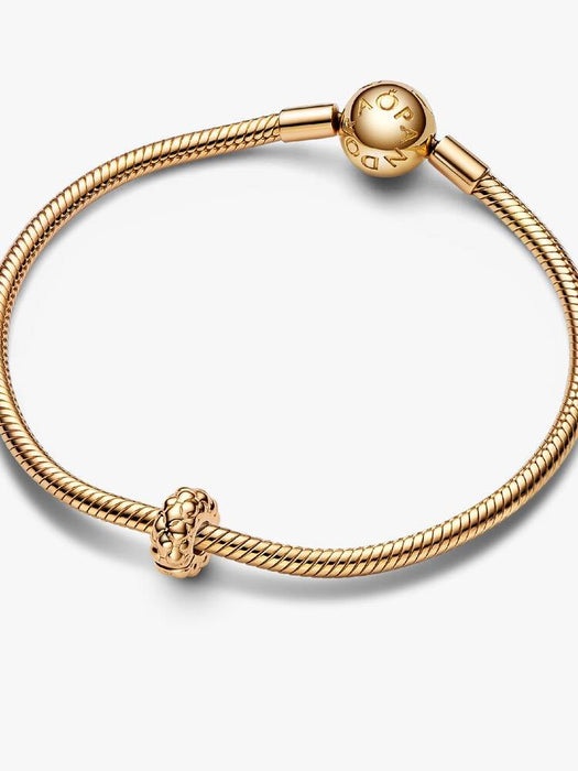 Pandora Studded Clip Charm 14k Gold Plating