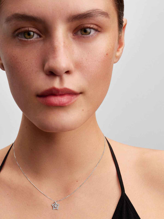 Pandora Talisman Sterling Silver Lab-Grown Diamond Star Pendant Necklace  Sterling Silver