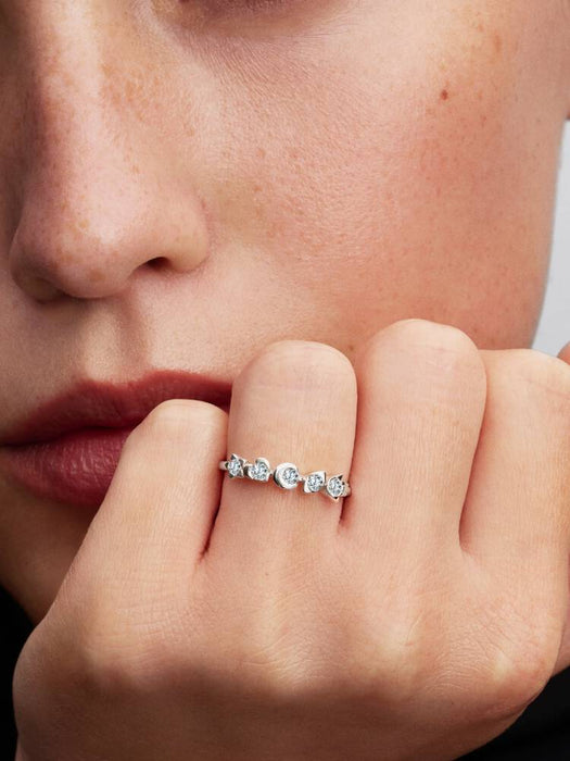 Pandora Talisman Sterling Silver Lab-Grown Diamond Symbols Ring Sterling Silver