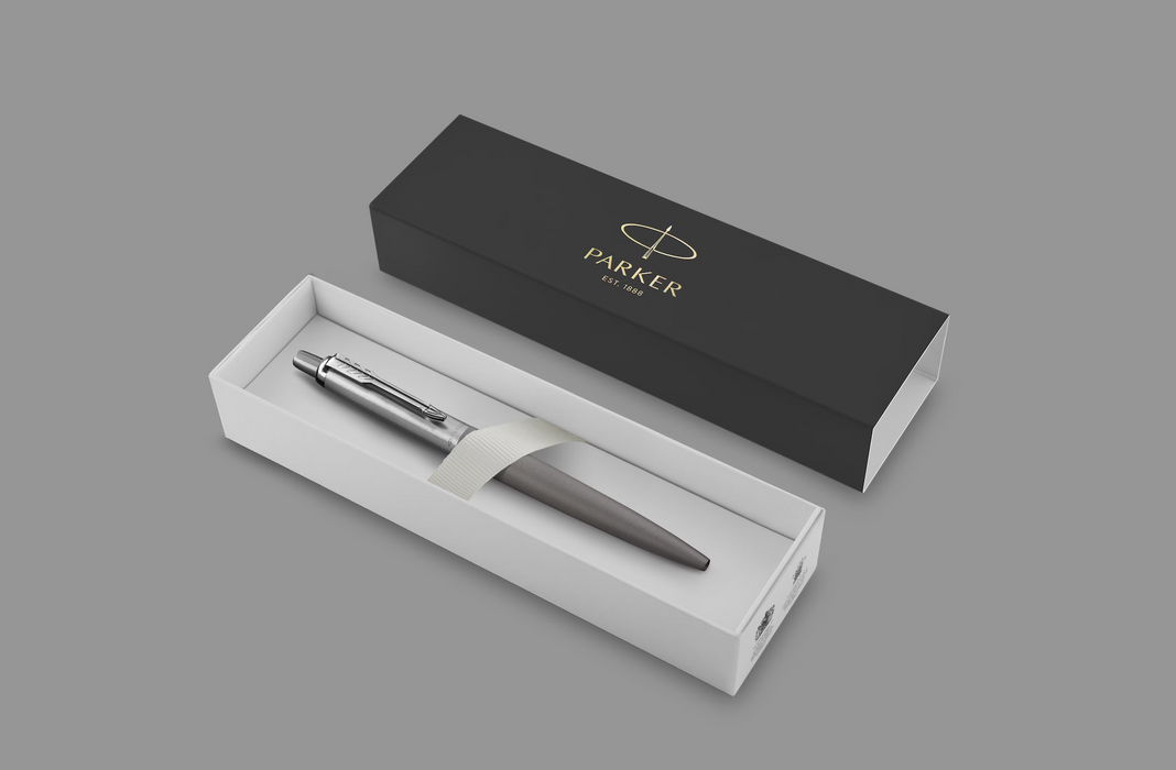 Parker Pens Blue Ink & Matte Grey Chrome Finish Jotter XL Ballpoint Pen