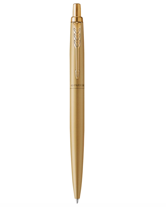 Parker Pens Blue Ink & Monochrome Gold Finish Jotter Ballpoint Pen