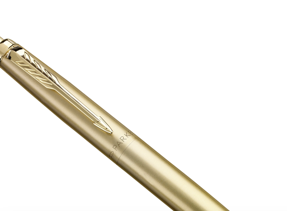 Parker Pens Blue Ink & Monochrome Gold Finish Jotter Ballpoint Pen