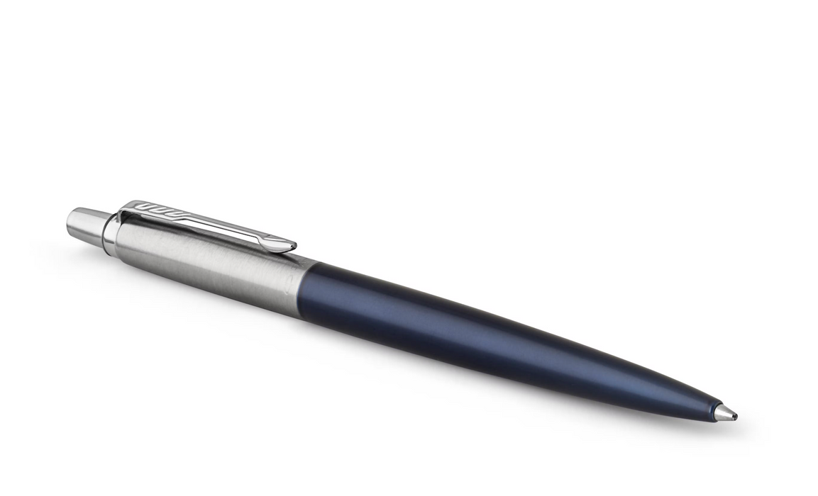 Parker Pens  Blue Ink, Royal Blue & Chrome Trim Jotter Ballpoint Pen