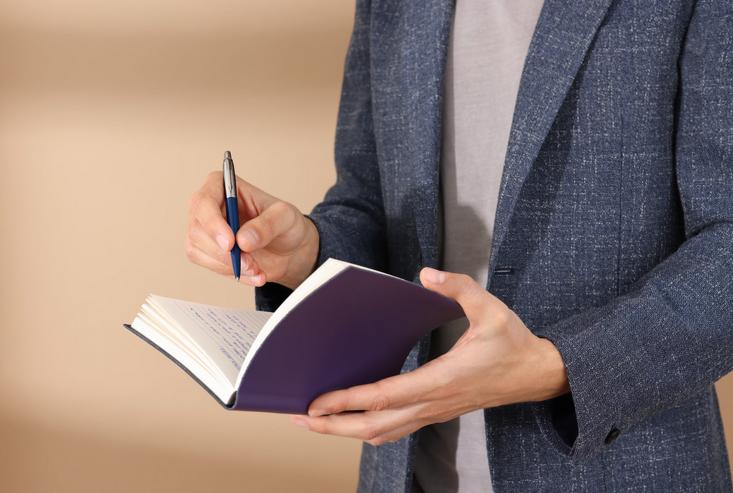 Parker Pens  Blue Ink, Royal Blue & Chrome Trim Jotter Ballpoint Pen