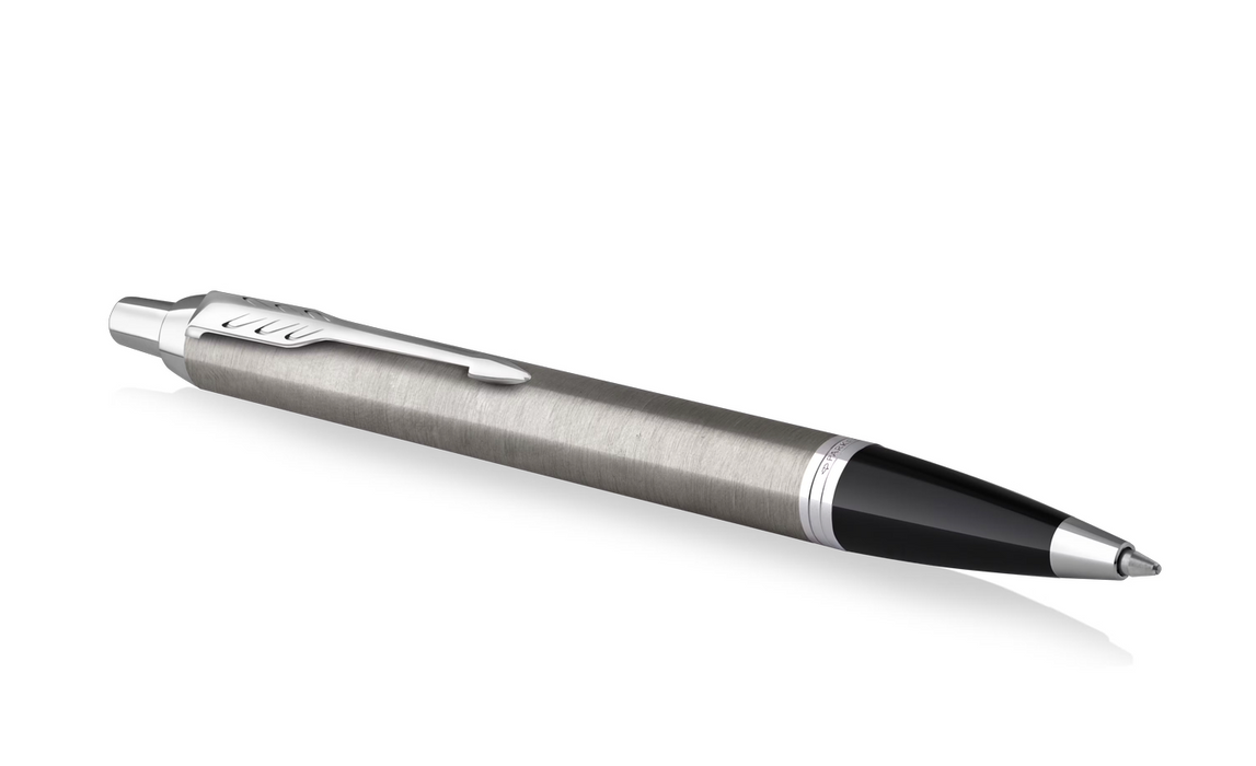 Parker Pens Blue Ink, Stainless Steel Lacquer & Chrome Trim Parker IM Ballpoint Pen