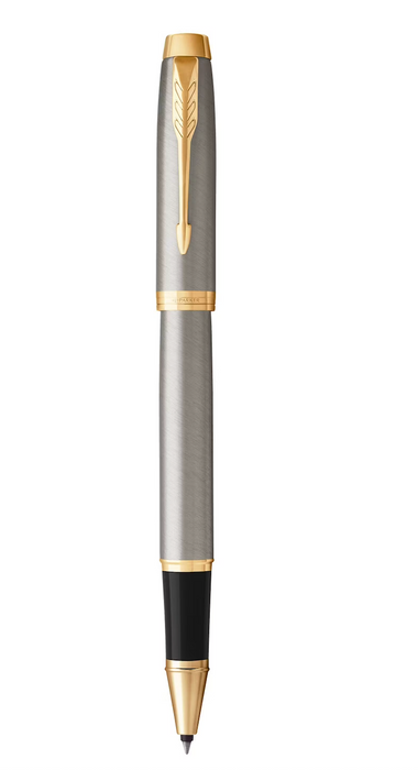 Parker Pens Brushed Metal & Gold Trim PARKER IM Ballpoint Pen
