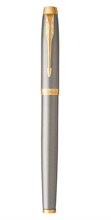 Parker Pens Brushed Metal & Gold Trim PARKER IM Ballpoint Pen