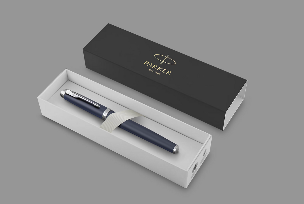 Parker Pens Matte Blue & Chrome Trim Parker IM Rollerball Pen