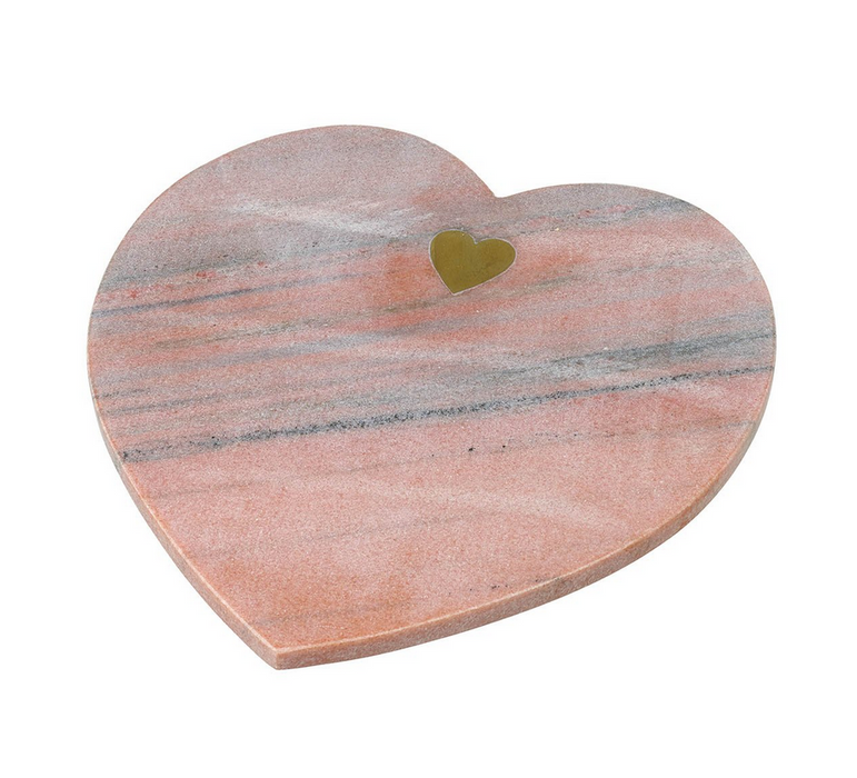 Heart Shaped Marble Blush Serving Board
