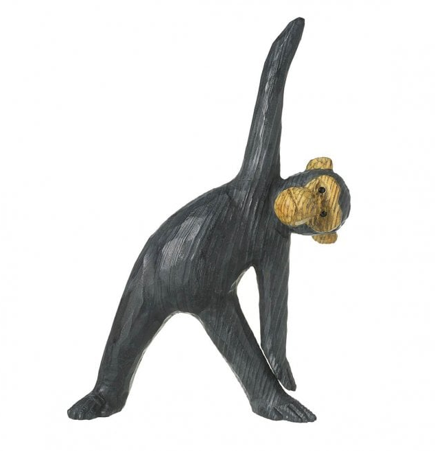 Yoga Pose Stretching Chimpanzee Black Pine