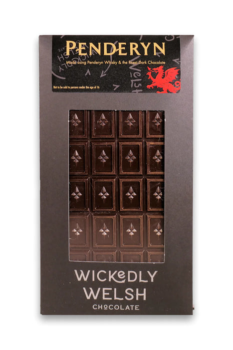 Wickedly Welsh Penderyn Welsh Whisky in Dark Chocolate Bar