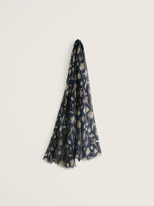 Seasalt Women's Pentillie Scarf In Paint Texture Maritime