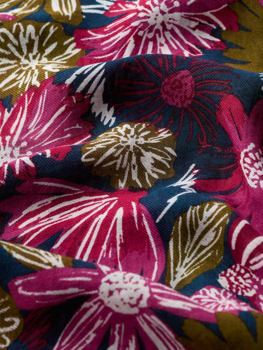 Seasalt Women's Pentillie Scarf In Sketchbook Blooms Rosa