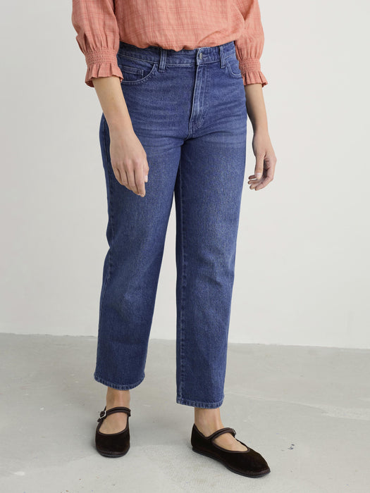 Seasalt Women's Penwith Straight Leg Jeans In Mid Wash