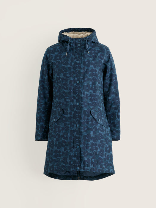 Seasalt Women's Plant Hunter 2 Waterproof Parka Coat In Patchwork Bloom Squall