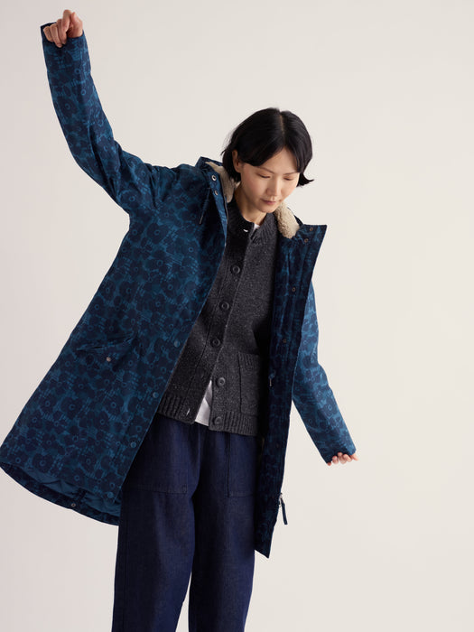 Seasalt Women's Plant Hunter 2 Waterproof Parka Coat In Patchwork Bloom Squall