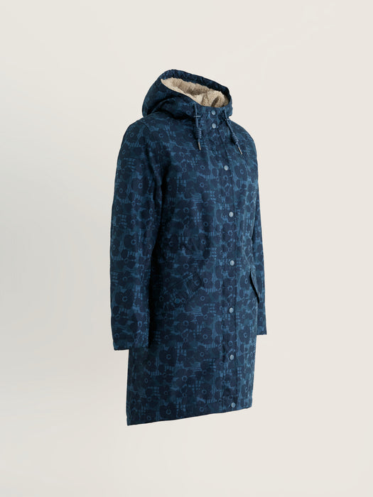 Seasalt Women's Plant Hunter 2 Waterproof Parka Coat In Patchwork Bloom Squall