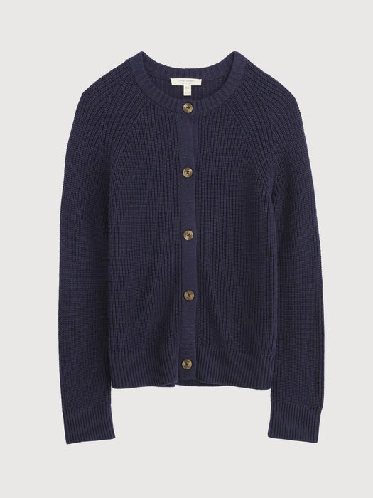 Seasalt Women's Potters Meadow Organic Cotton Knitted Cardigan In Maritime
