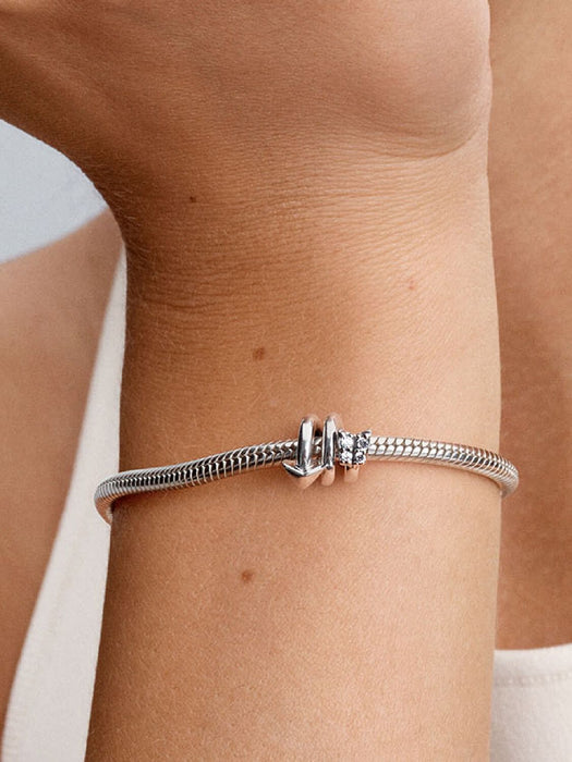 Pandora Twisting Arrow Silver Charm