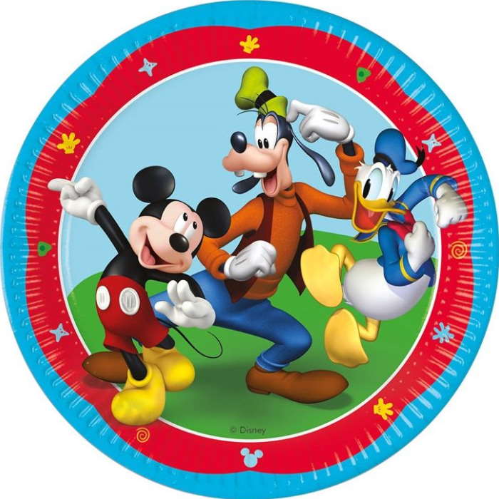 Qualatex Mickey Rock The House Large 23cm Paper Plates 8pk