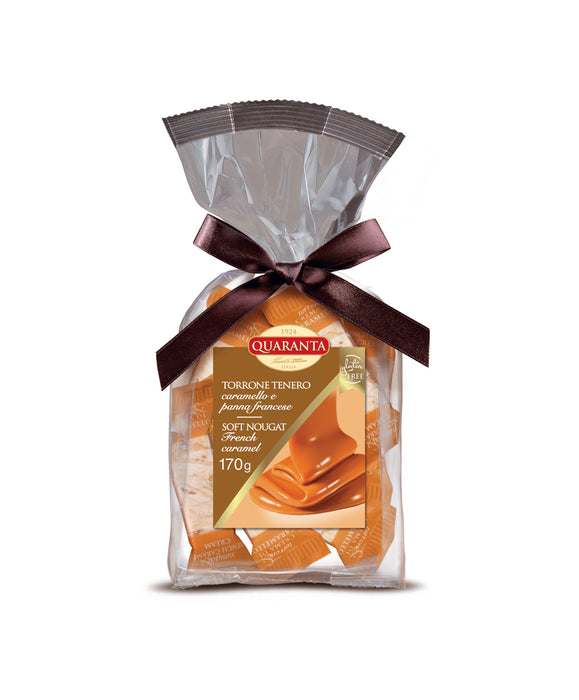 Quaranta French Caramel Nougat In Ribbon Gift Bag