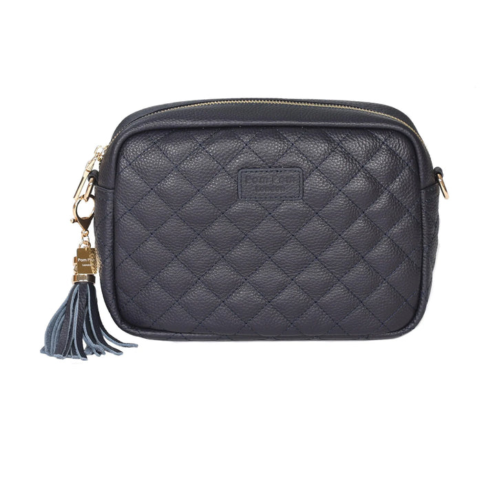 Pom Pom London Quilted City Bag Navy