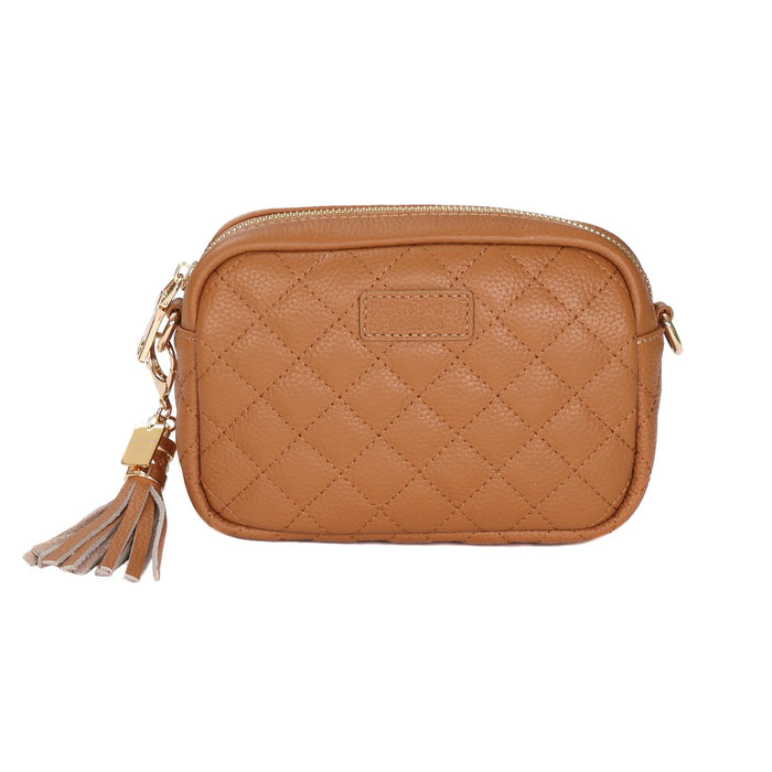 Pom Pom London Mini Quilted City Bag Maple
