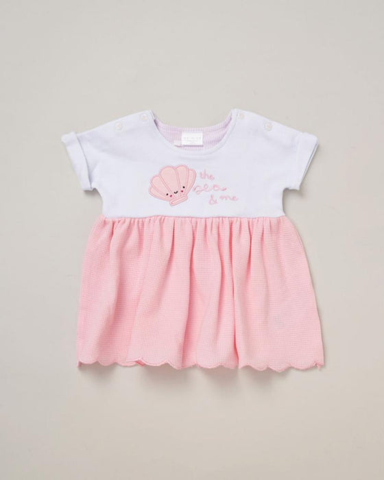 Rock-a-Bye Baby Seashell Waffle Dress & Headband