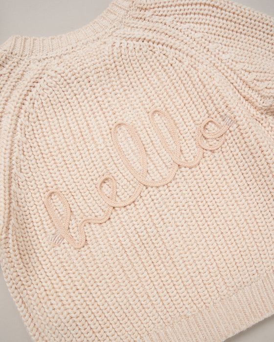 Rock-a-Bye Baby Cream Hello Cardigan
