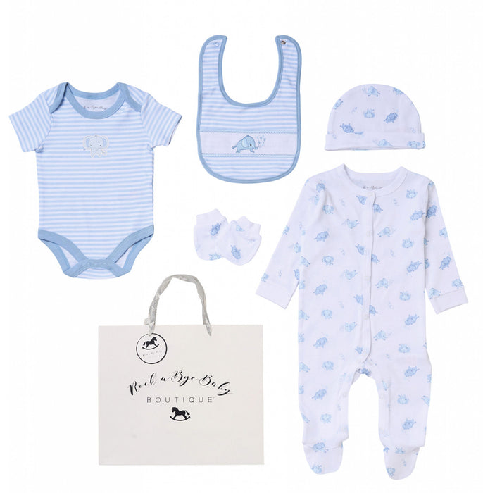 Rock-a-Bye Baby 5 Piece Layette Set - Elephant