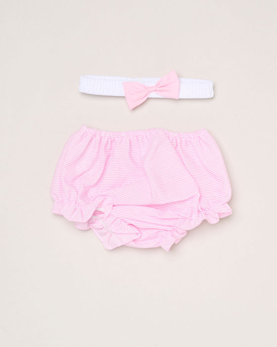 Elizabeth Anne Striped Bow Dress Set
