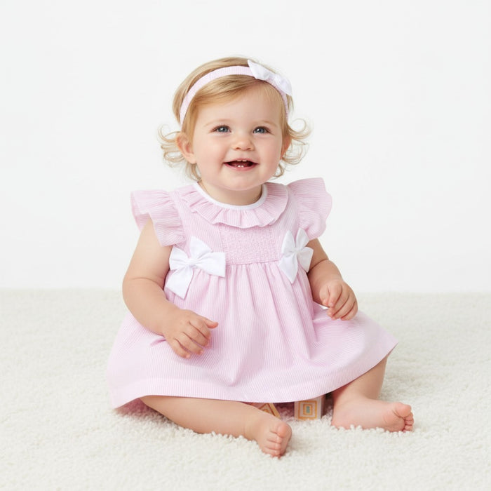 Elizabeth Anne Striped Bow Dress Set