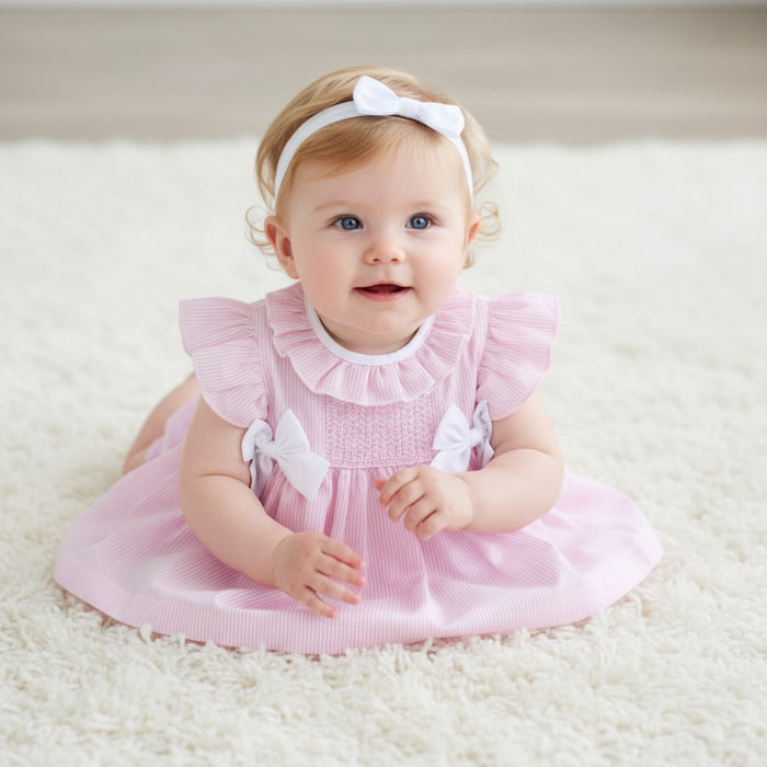 Elizabeth Anne Striped Bow Dress Set