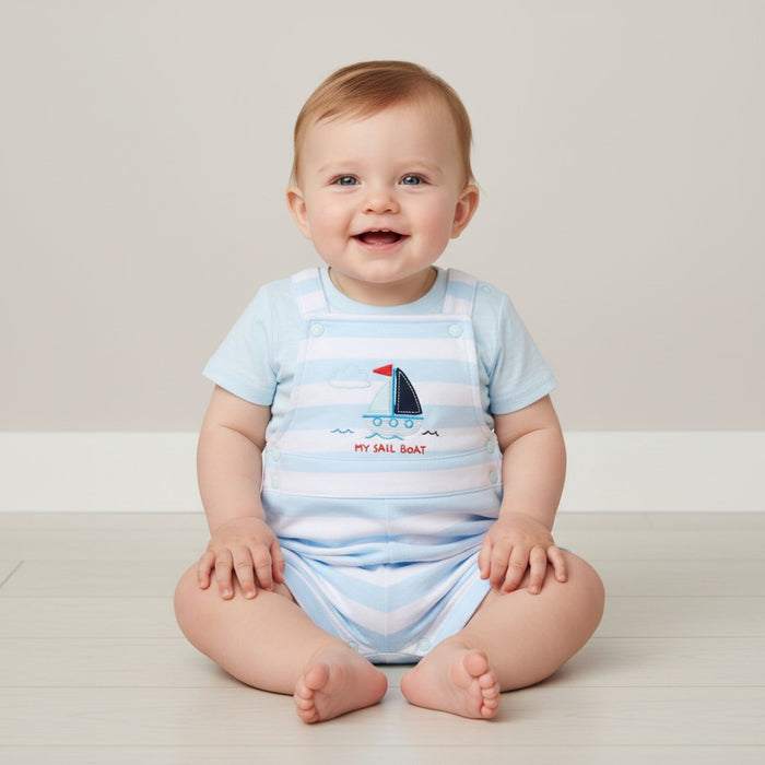 Elizabeth Anne Sailboat Dungaree Set