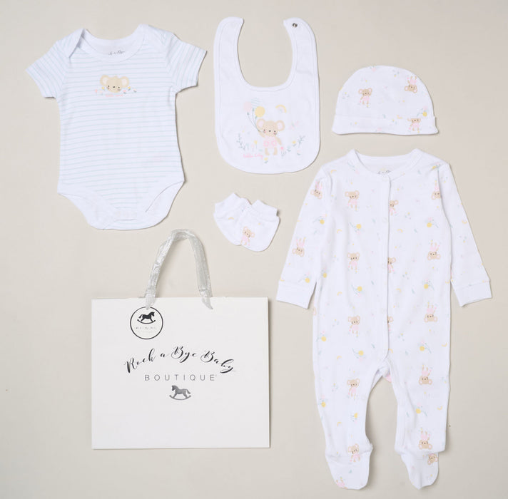 Elizabeth Anne "Hello Baby " 5 Piece Layette Set