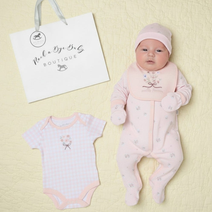 Elizabeth Anne "Pretty Flowers" 5 Piece Layette Set