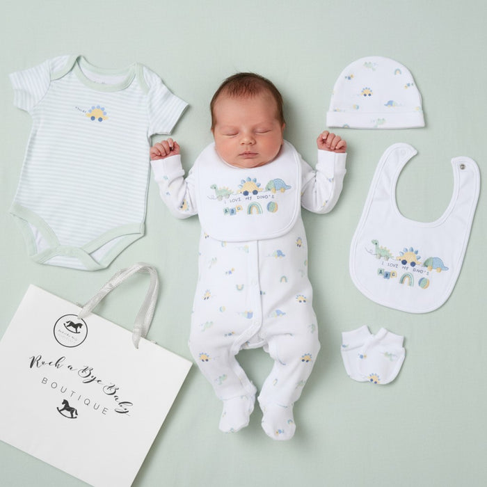 Elizabeth Anne Dinosaur 5 Piece Layette Set