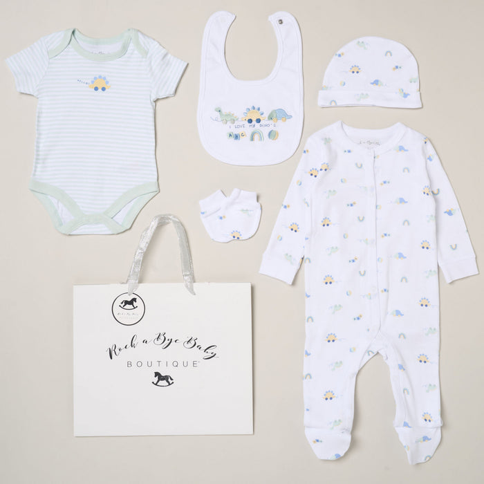 Elizabeth Anne Dinosaur 5 Piece Layette Set