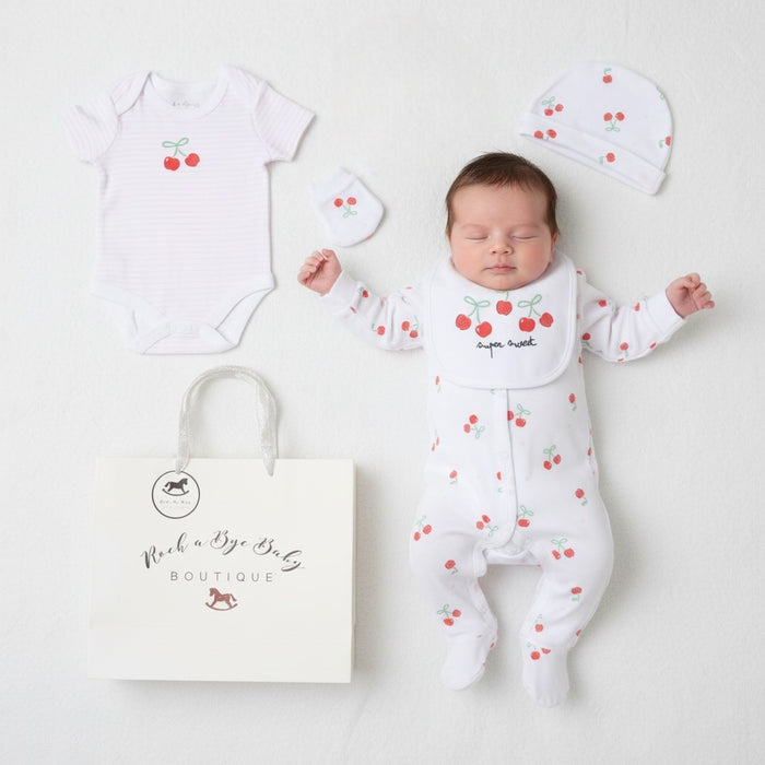 Elizabeth Anne Cherries 5 Piece Layette Set