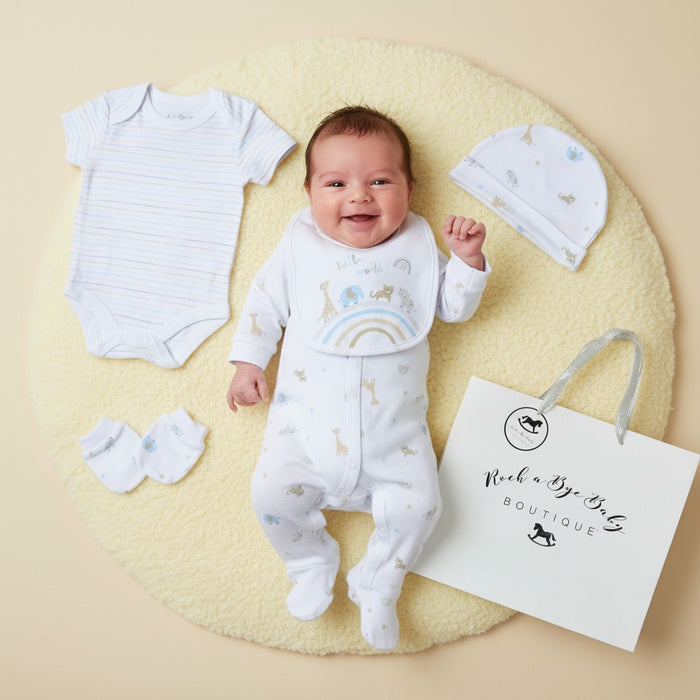 Elizabeth Anne "Hello World" 5 Piece Layette Set