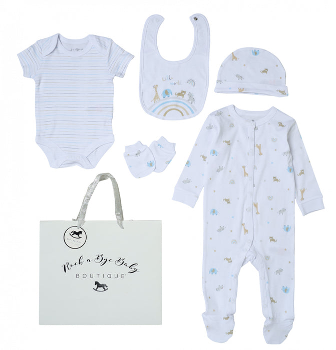 Elizabeth Anne "Hello World" 5 Piece Layette Set