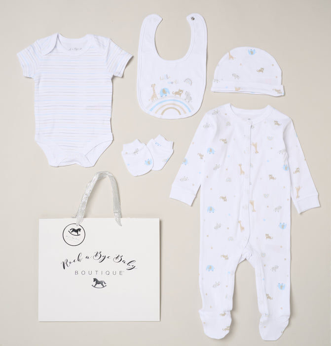 Elizabeth Anne "Hello World" 5 Piece Layette Set