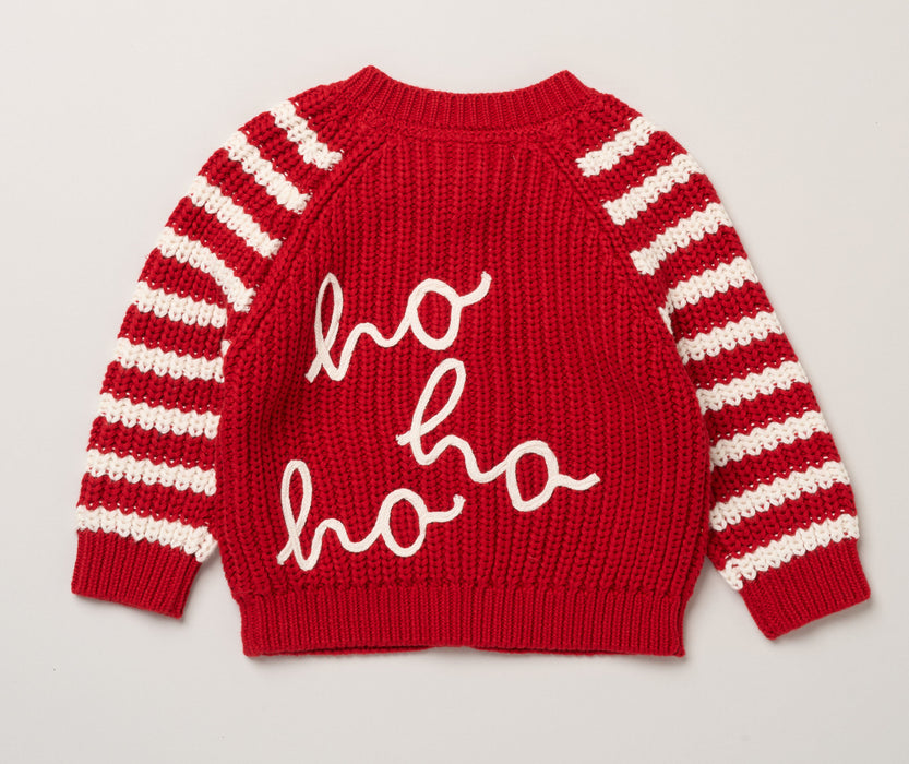 Elizabeth Anne Red "Ho Ho Ho" Cotton Cardigan