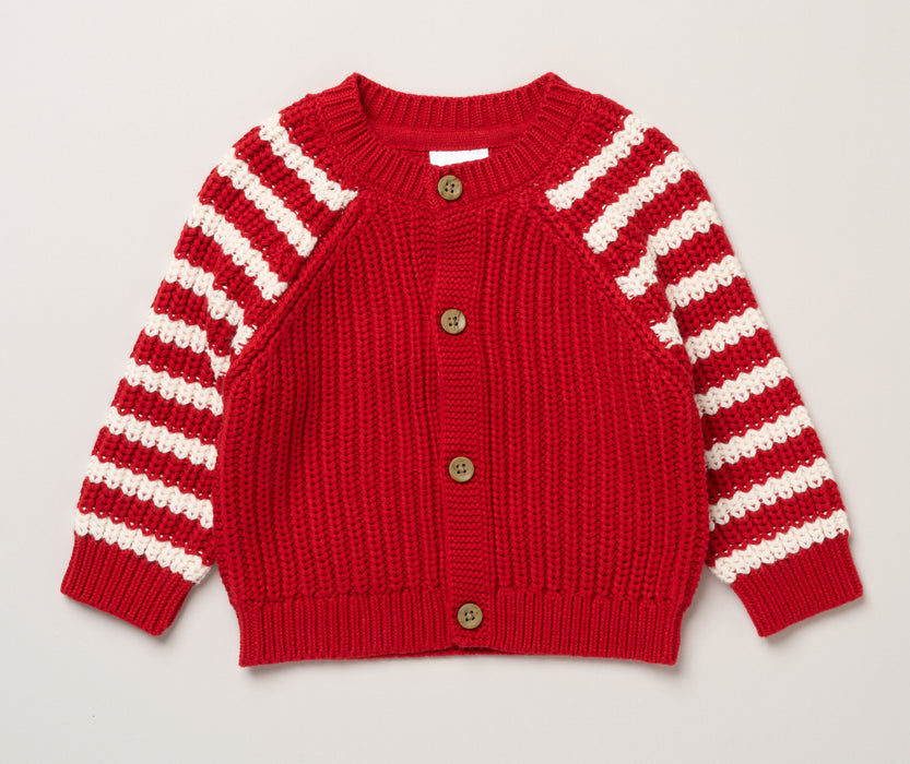 Elizabeth Anne Red "Ho Ho Ho" Cotton Cardigan