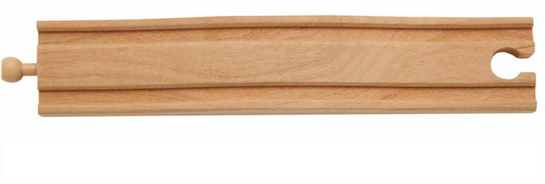 RT Natural Wooden Straight Single Train Track Piece