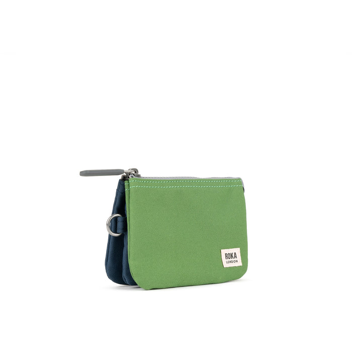 ROKA Carnaby Deep Blue/Foliage Recycled Canvas Wallet
